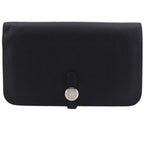 Hermes Dogon Duo Togo Black Wallet