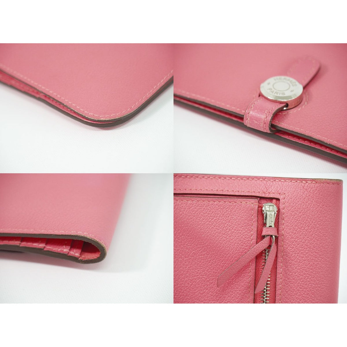 Hermes Dogon Wallet Leather Pink — view 6