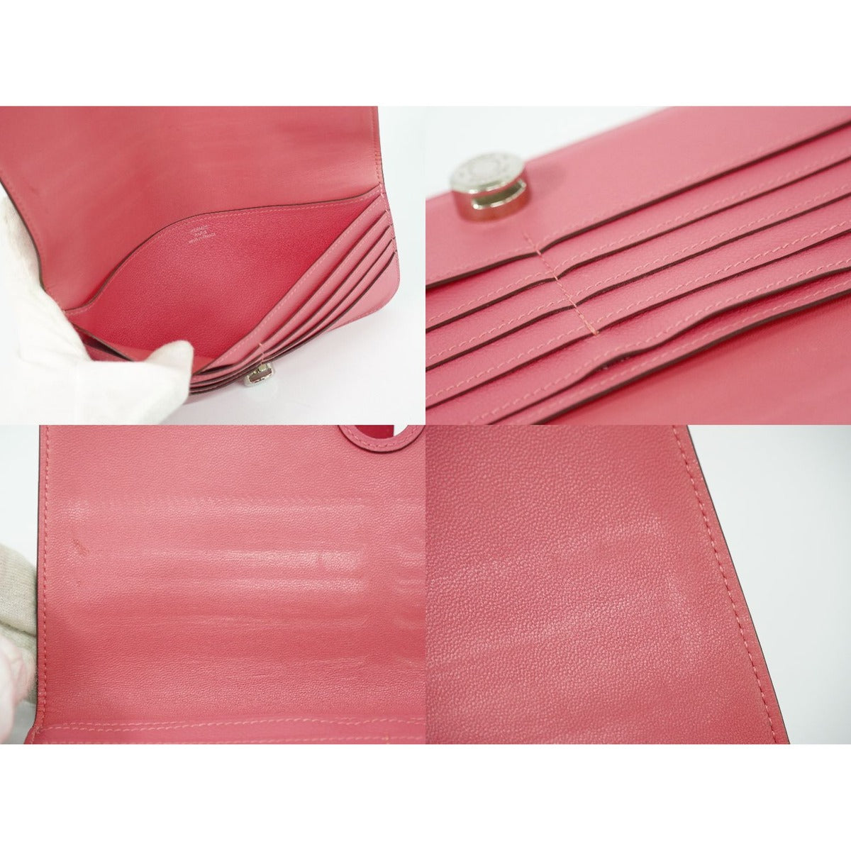 Hermes Dogon Wallet Leather Pink — view 8