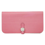 Hermes Dogon Wallet Leather Pink