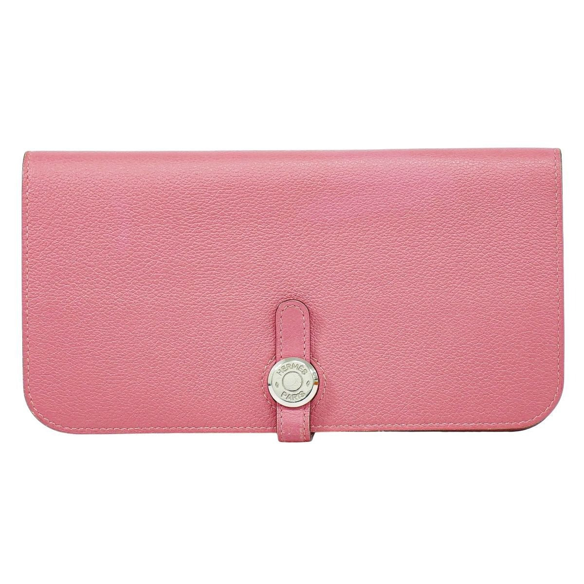 Hermes Dogon Wallet Leather Pink
