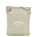Hermes Shoulder Bag Aline PM Natural Beige White Tote 100% Cotton Logo