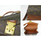Louis Vuitton LV Monceau 26 Monogram 2-Way Shoulder Bag Brown — view 8