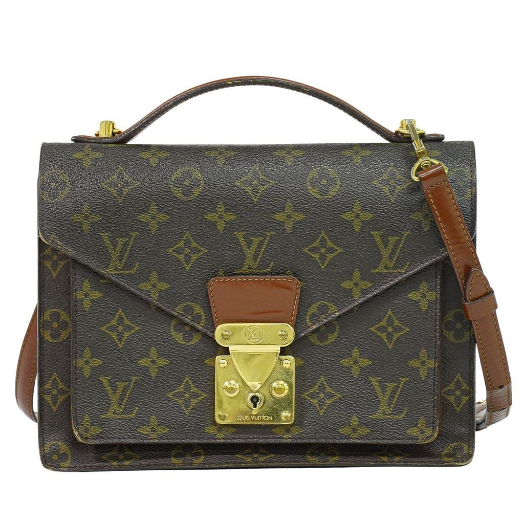 Louis Vuitton LV Monceau 26 Monogram 2-Way Shoulder Bag Brown
