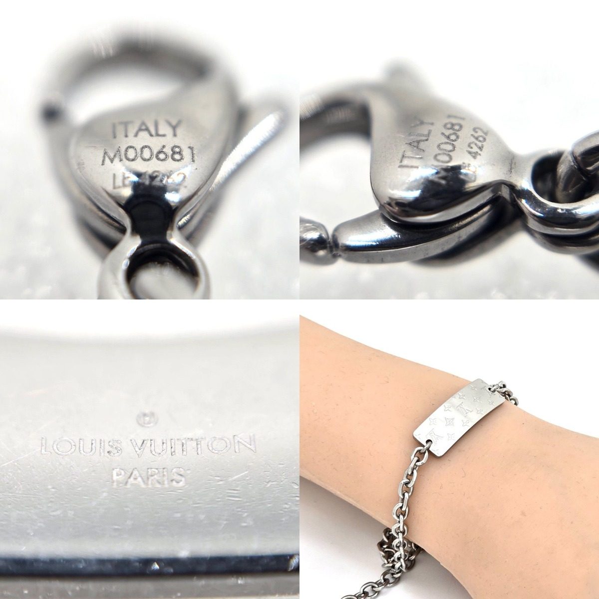 Louis Vuitton Bracelet Monogram Gold 18 23 cm Pattern — view 8