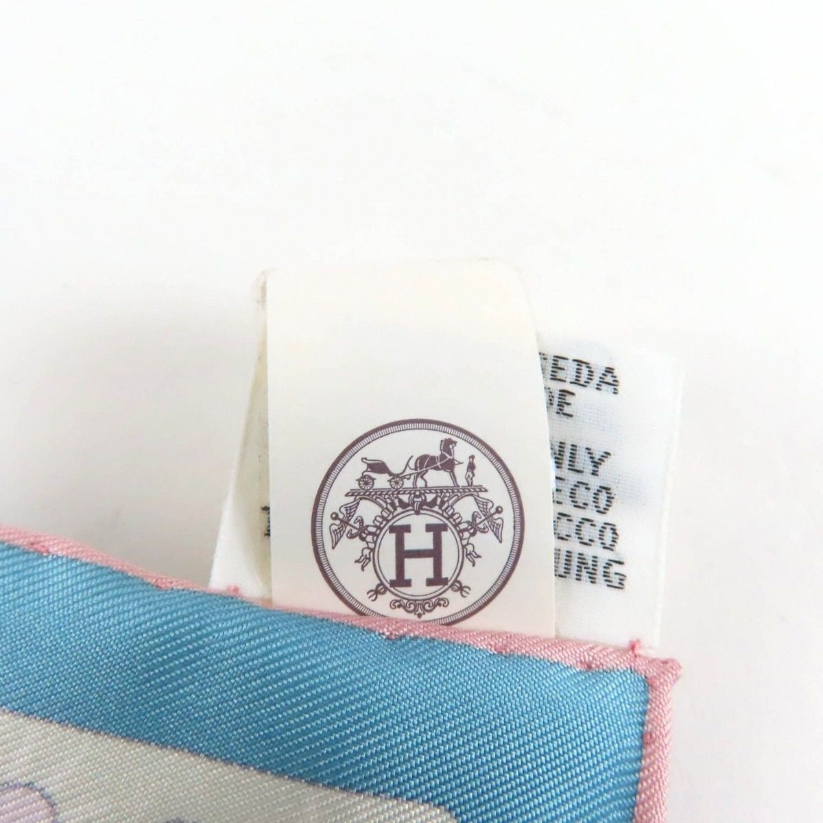 Hermes Carre 45 Electrique Silk Bleu Glacier Vieux Scarf — view 9