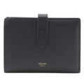 Celine Medium Strap Wallet Calf Black Bifold