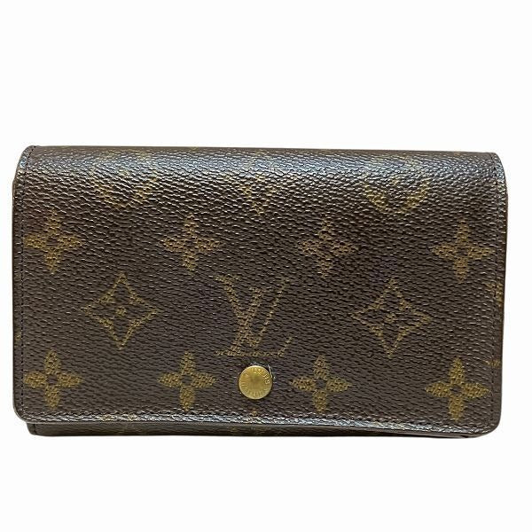 Louis Vuitton Monogram Porte Monnaievier Tresor L-shaped Zipper Wallet