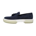 Hermes Suede Tassel Slip on Loafers Sneakers Shoes 40.5 Navy
