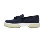 Hermes Suede Tassel Slip on Loafers Sneakers Shoes 40.5 Navy