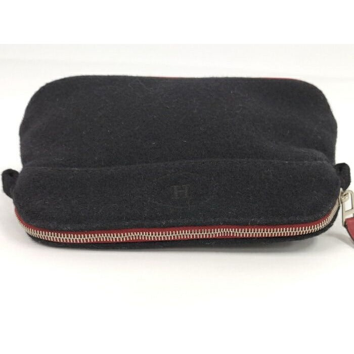 Hermes Bolide Pouch 20 Handbag Wool Black — view 6