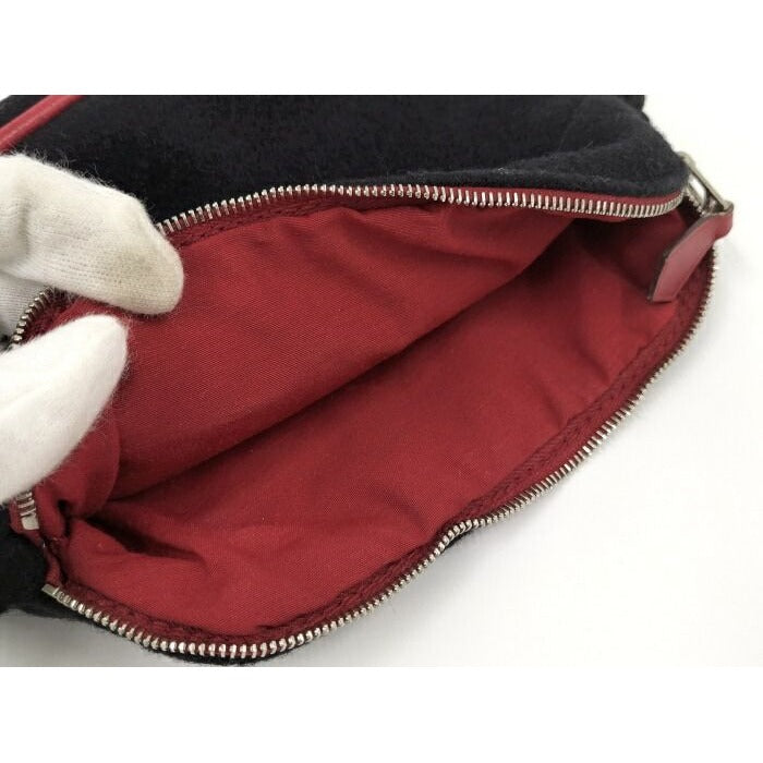 Hermes Bolide Pouch 20 Handbag Wool Black — view 7