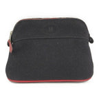 Hermes Bolide Pouch 20 Handbag Wool Black