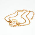 Chanel Choker Gold White Coco Mark Circle