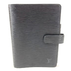 Louis Vuitton Notebook Cover Agenda MM Epi Leather Black