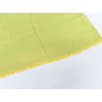 Hermes Chiffon Fringe Shawl Scarf Silk Light Green Yellow Clothing — view 5