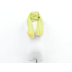 Hermes Chiffon Fringe Shawl Scarf Silk Light Green Yellow Clothing — view 7