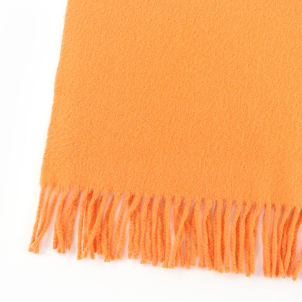 Hermes 100% Cashmere Logo Embroidery with Fringe Large Shawl — view 7
