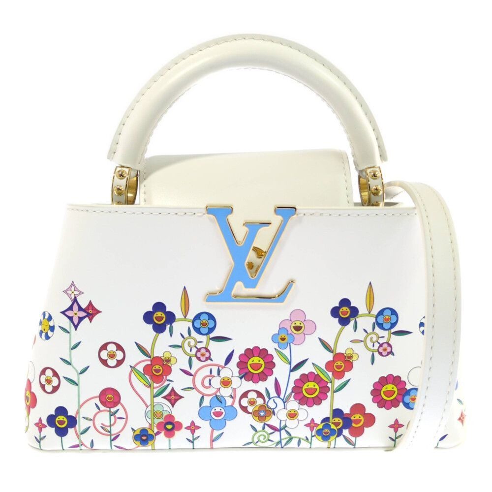 Louis Vuitton Takashi Murakami Capucines East West Mini Flower 2-Way Handbag