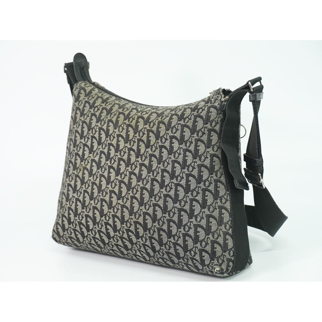 Dior Trotter Shoulder Bag Pochette Canvas Gray Black — view 2