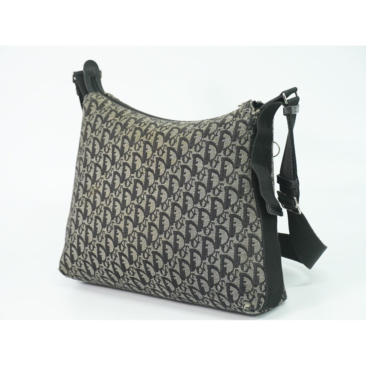 Dior Trotter Shoulder Bag Pochette Canvas Gray Black — view 2