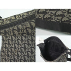 Dior Trotter Shoulder Bag Pochette Canvas Gray Black — view 8