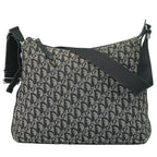 Dior Trotter Shoulder Bag Pochette Canvas Gray Black
