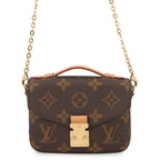 Louis Vuitton Chain Shoulder Bag Monogram Micro Metis 2-Way Pouch