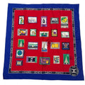 Chanel Scarf Silk Stamp Pattern Coco Mark Multicolor