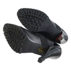 Hermes Dabi Spicy Short Boots Heels 38 Black Lady's Shoes — view 8