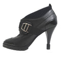 Hermes Dabi Spicy Short Boots Heels 38 Black Lady's Shoes