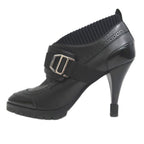 Hermes Dabi Spicy Short Boots Heels 38 Black Lady's Shoes