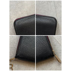 Christian Dior Iss Imo Round Zipper Long Wallet Zip Logo Charm Black Pink — view 3