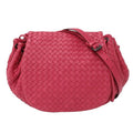 Bottega Veneta Bag Shoulder Intrecciato Leather Red Pink