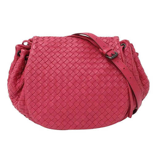 Bottega Veneta Bag Shoulder Intrecciato Leather Red Pink