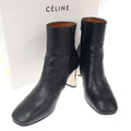Celine by Phoebe Philo Ankle Boot Side Zip Metal Heel Leather