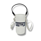 Christian Dior Bottle Holder 2-Way Mini Shoulder Bag Navy White — view 4