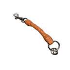 Bottega Veneta Key Holder Intrecciato Orange Leather Silver Hardware