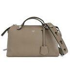 Fendi Visible Medium Leather 8 Bl146 Cuff Grey 2-Way Handbag — view 2
