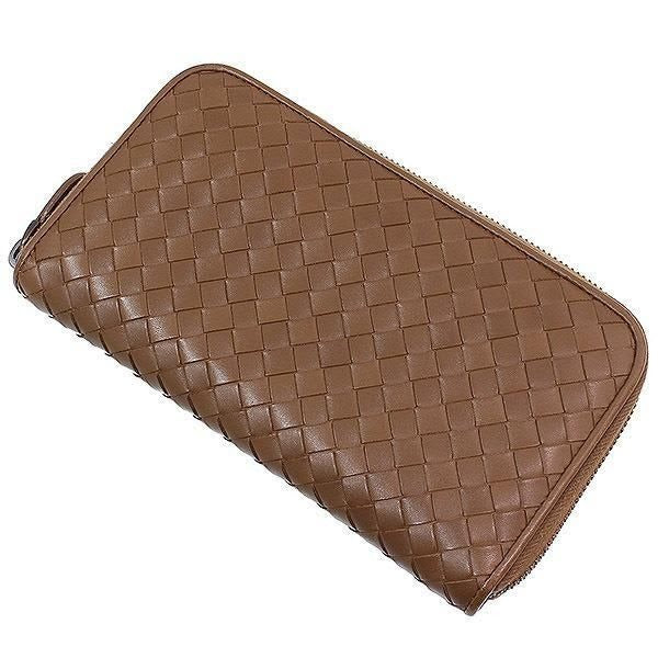Bottega Veneta Intrecciato Leather Zip Around Design Wallet Long