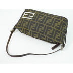 Fendi Zucca Shoulder Bag Canvas Brown Outside — view 4