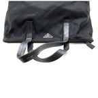 Prada Nylon Tote Handbag Triangle Plate Logo A4 Compartment Black Men — view 2