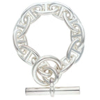 Hermes Chaine Dancre TGM Silver Bracelet 11 Link