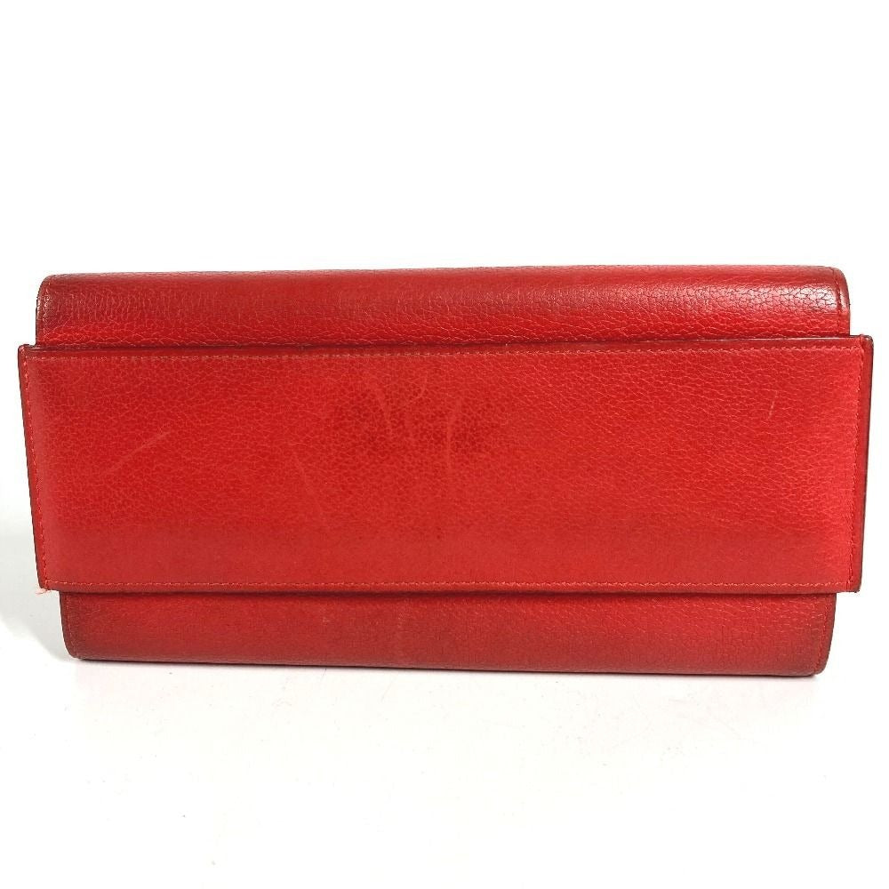 Hermes Wallet Passan Long Leather Red