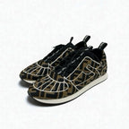 Fendi Sneakers Shoes Fabric Black Brown White Zucca Logo