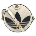 Gucci Adidas Collaboration Marmont White Black Leather Shoulder Bag