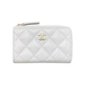 Chanel Card Case Coin Purse Ap0221 Quilted Caviar Leather Coco Mark