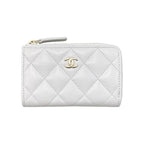 Chanel Card Case Coin Purse Ap0221 Quilted Caviar Leather Coco Mark — view 2