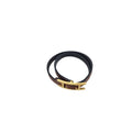 Hermes Bracelet Be Api Brown Leather Doubl Tour Gold Hardware