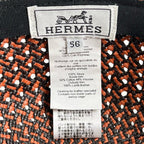 Hermes Tanzania Straw Sheep Leather Serie Button Hat Cap Multicolor 56 — view 7